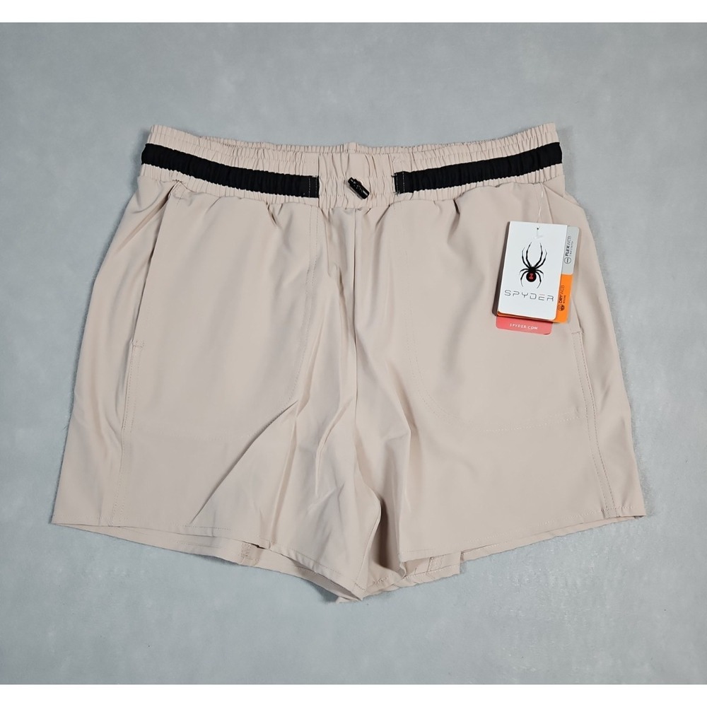 Spyder Womens‎ Tan High Rise 4" Lightweight Athletic Shorts Size Medium NWT